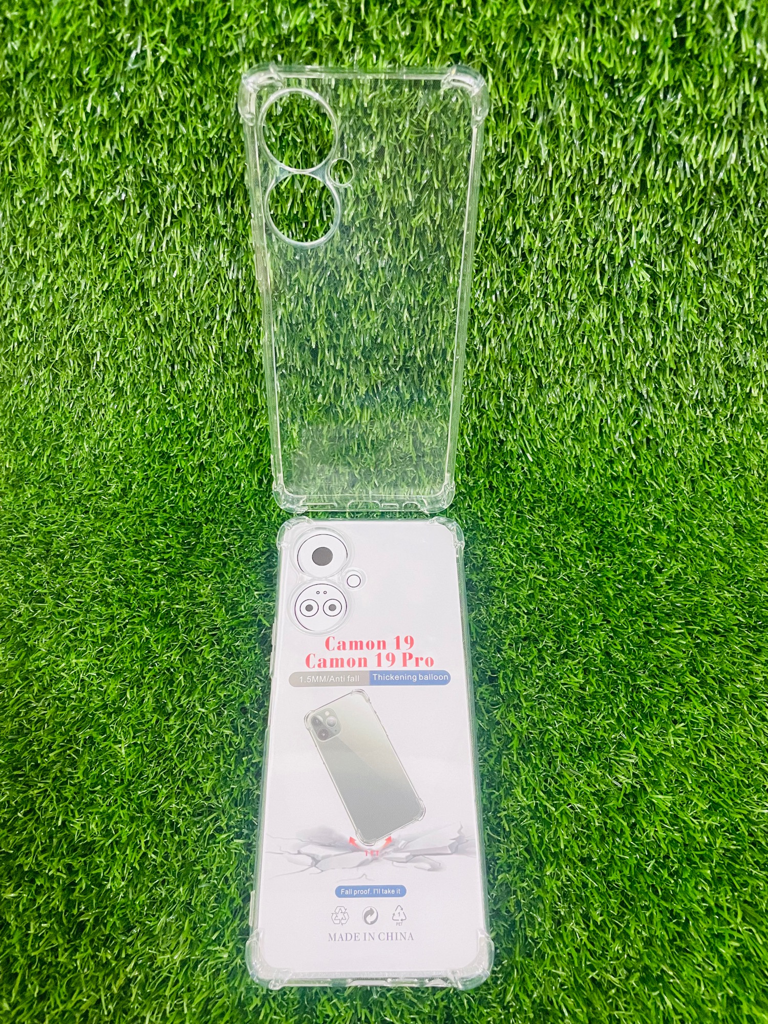 Picture of For Camon 19 Camon 19 Pro Soft Transparent Shockproof Tpu Back Case/Cover  Water Colour, With Camera Bumper protection.