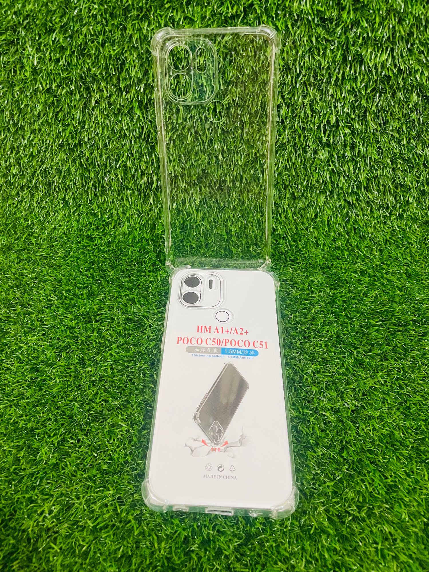 Picture of For Redmi A1+/A2+ POCO C50/POCO C51 Soft Transparent Shockproof Tpu Back Case/Cover  Water Colour, With Camera Bumper protection.