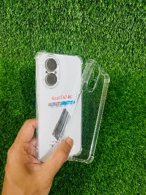 Picture of For Realme C67 (4G) Soft Transparent Shockproof Tpu Back Case/Cover  Water Colour, With Camera Bumper protection.