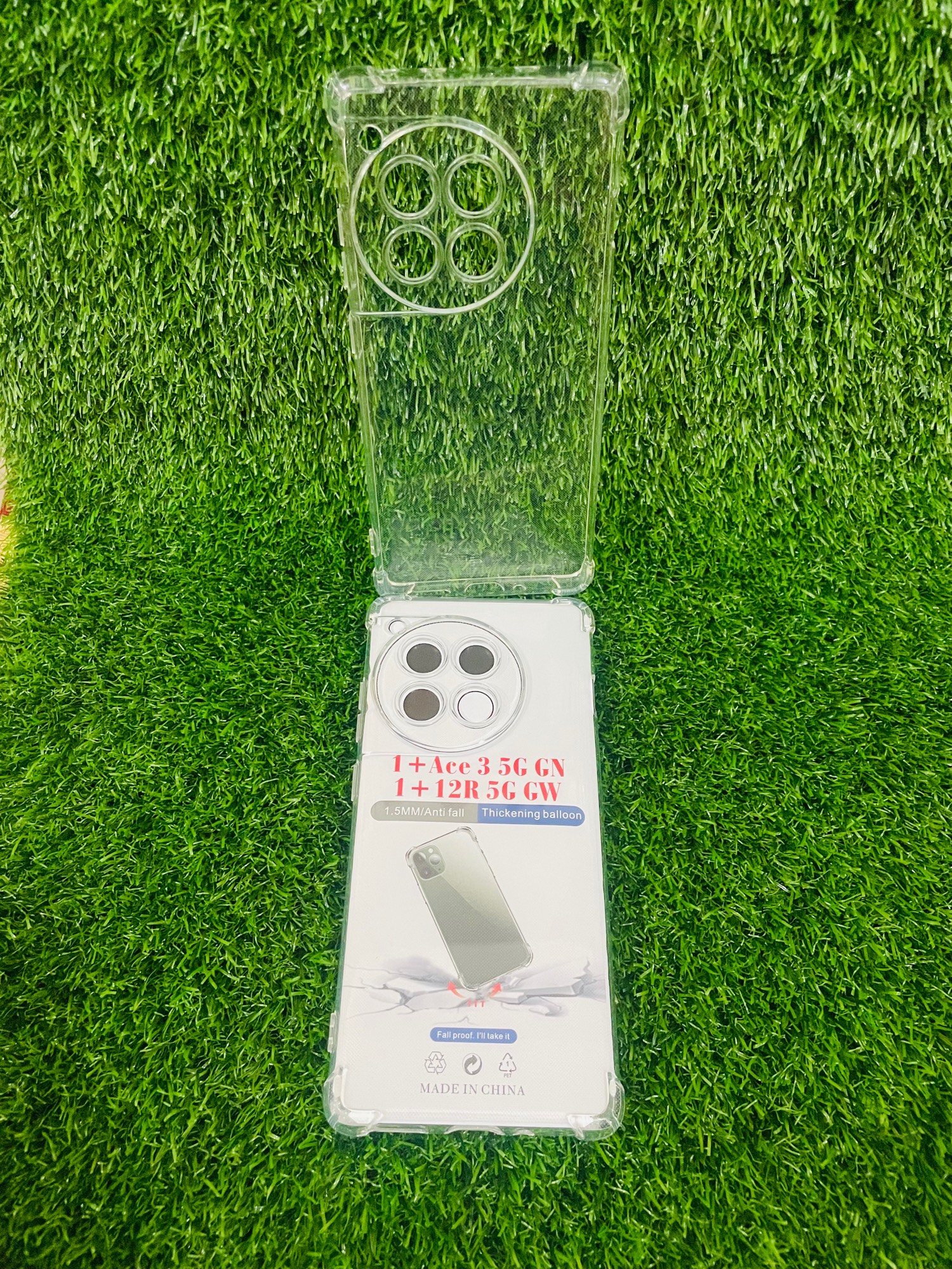 Picture of For 1 + Ace 3 5G/1 + 12R 5G Soft Transparent Shockproof Tpu Back Case/Cover  Water Colour, With Camera Bumper protection.