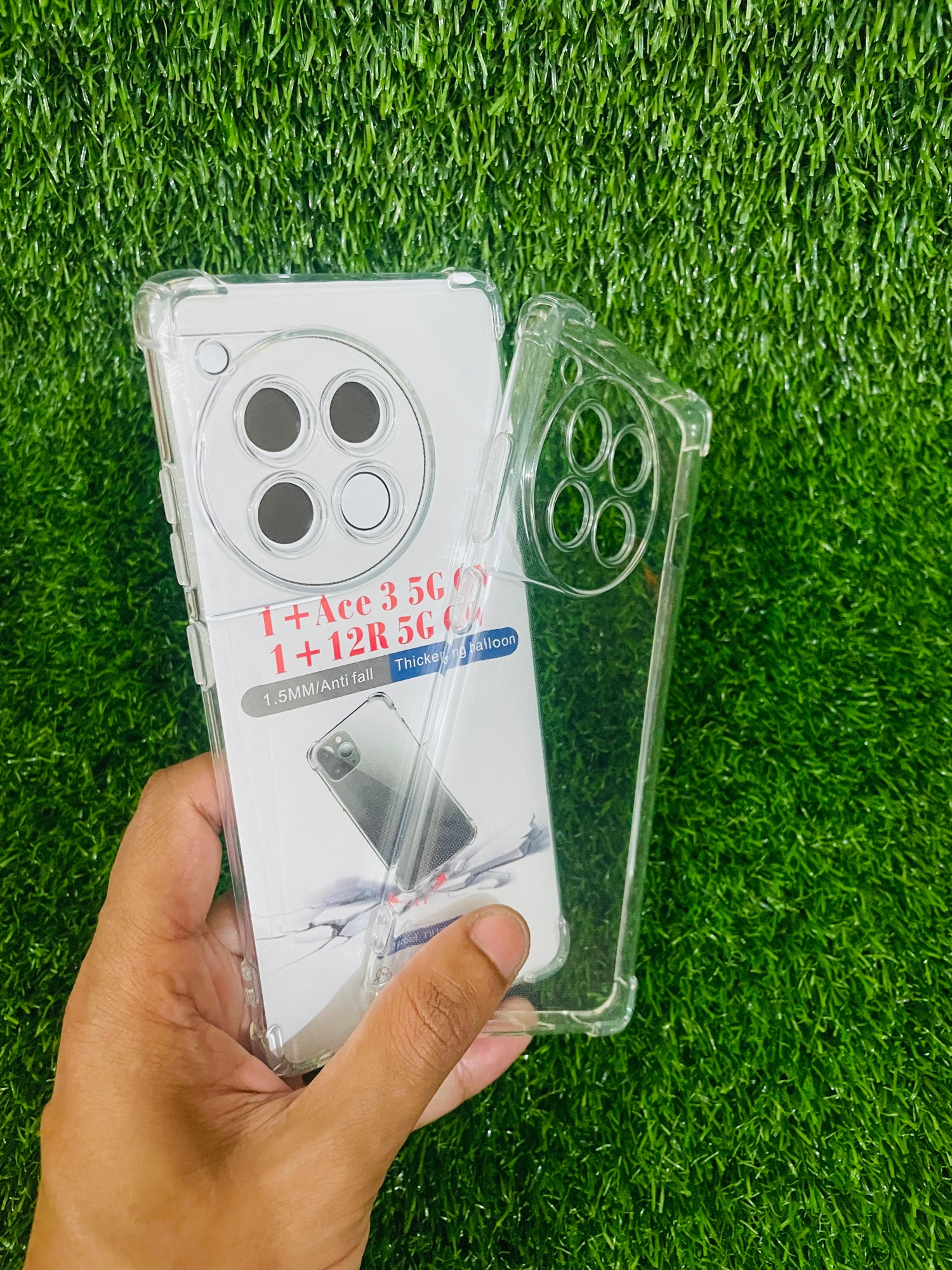 Picture of For 1 + Ace 3 5G/1 + 12R 5G Soft Transparent Shockproof Tpu Back Case/Cover  Water Colour, With Camera Bumper protection.