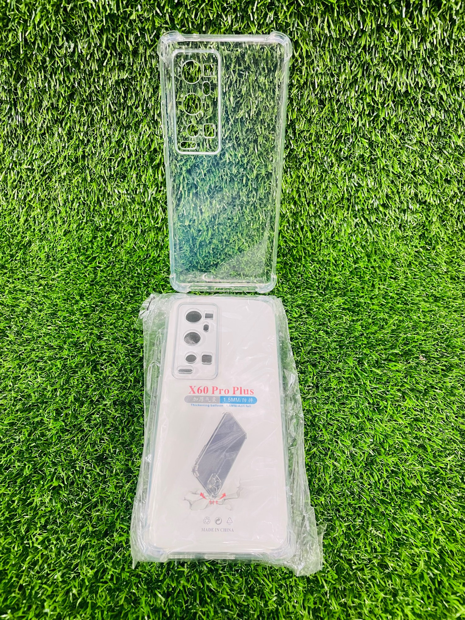 Picture of For Vivo X60 Pro Plus Soft Transparent Shockproof Tpu Back Case/Cover  Water Colour, With Camera Bumper protection.