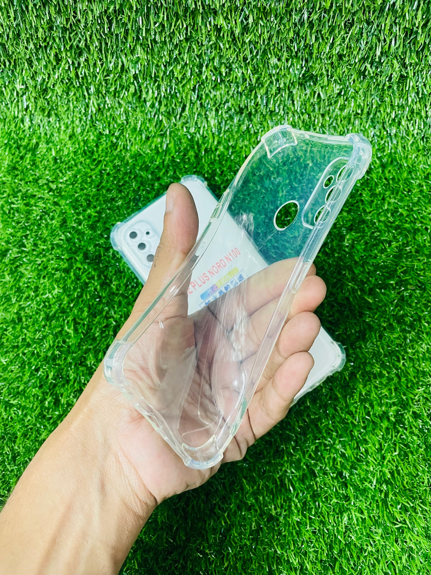 Picture of For ONE PLUS NORD N100 Soft Transparent Shockproof Tpu Back Case/Cover  Water Colour, With Camera Bumper protection.