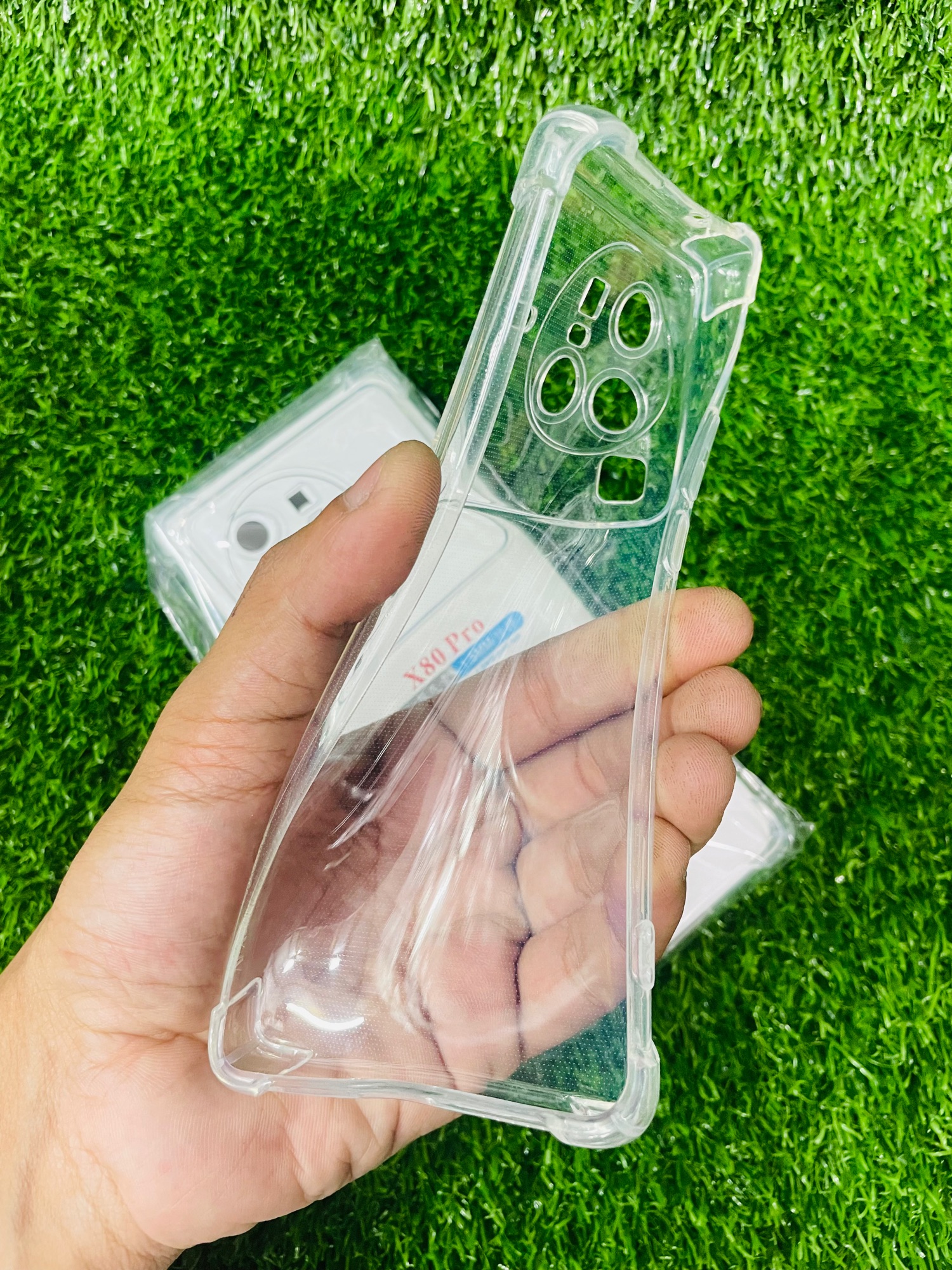 Picture of For Vivo X 80 por  Soft Transparent Shockproof Tpu Back Case/Cover  Water Colour, With Camera Bumper protection.