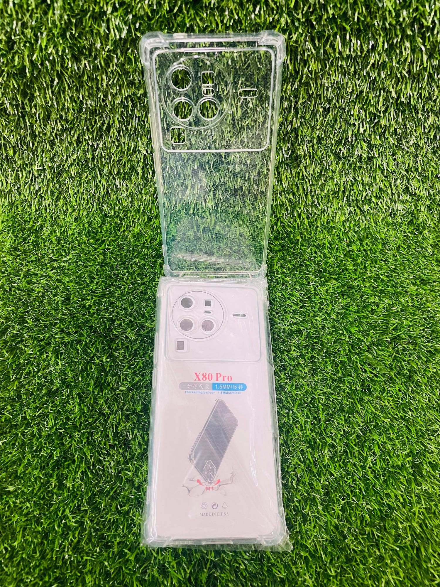 Picture of For Vivo X 80 por  Soft Transparent Shockproof Tpu Back Case/Cover  Water Colour, With Camera Bumper protection.