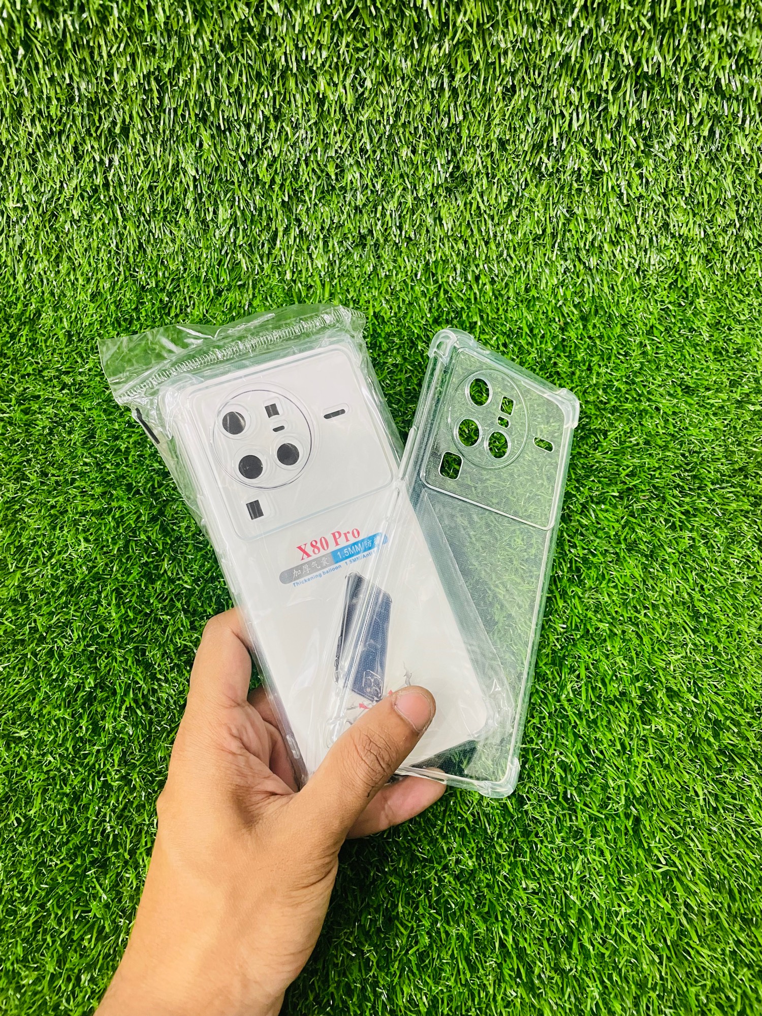 Picture of For Vivo X 80 por  Soft Transparent Shockproof Tpu Back Case/Cover  Water Colour, With Camera Bumper protection.