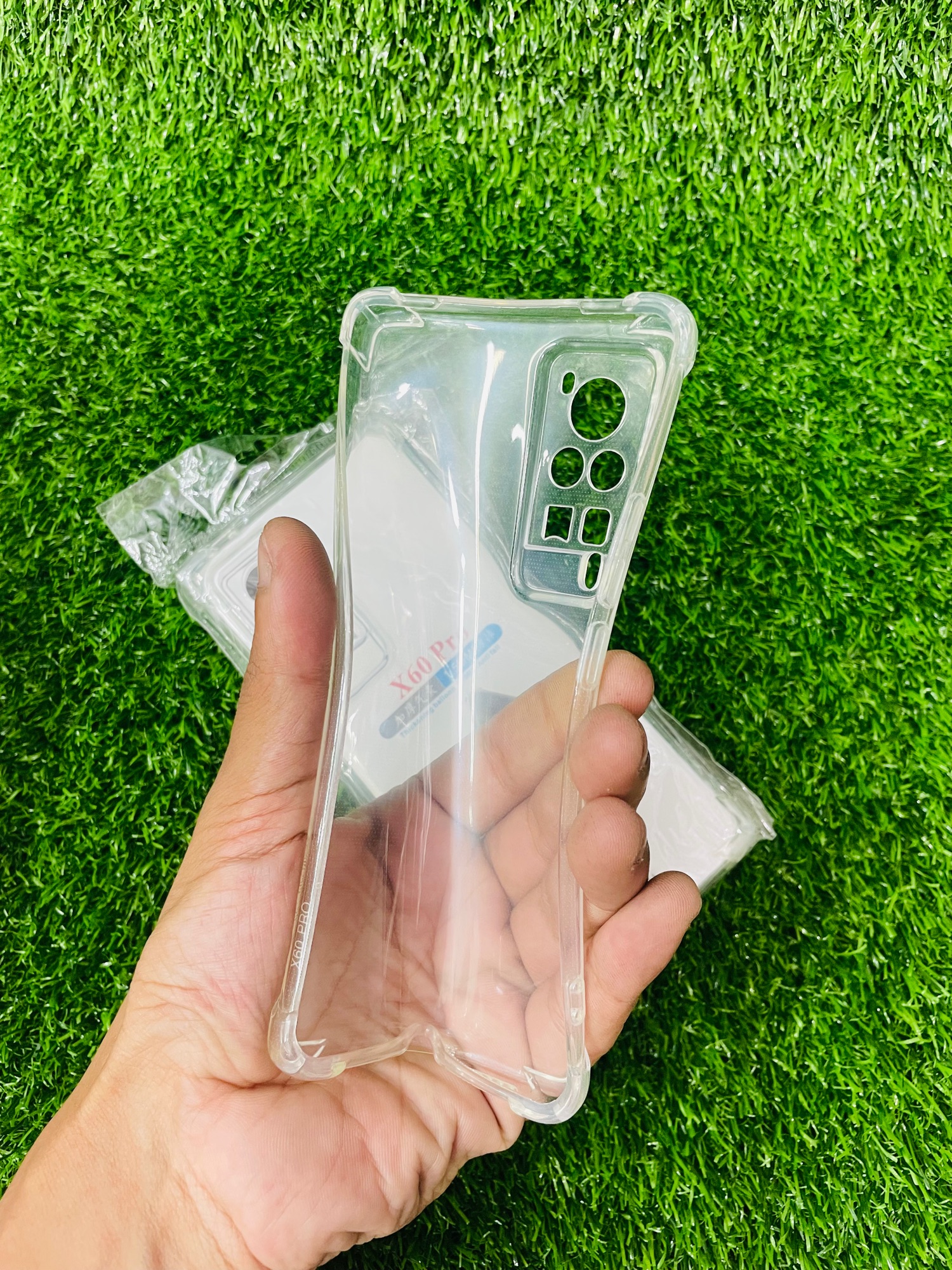 Picture of For Vivo X60 pro Soft Transparent Shockproof Tpu Back Case/Cover  Water Colour, With Camera Bumper protection.