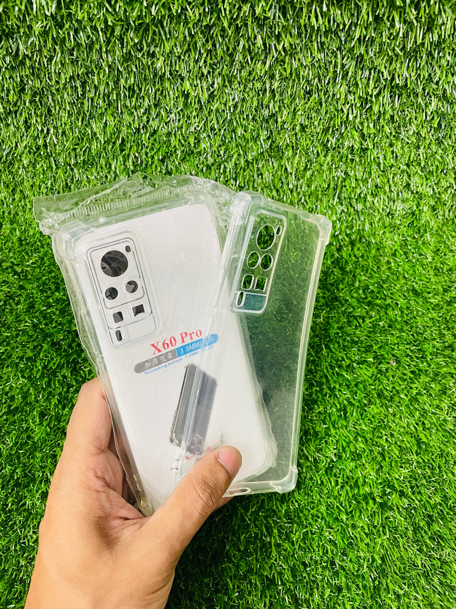 Picture of For Vivo X60 pro Soft Transparent Shockproof Tpu Back Case/Cover  Water Colour, With Camera Bumper protection.