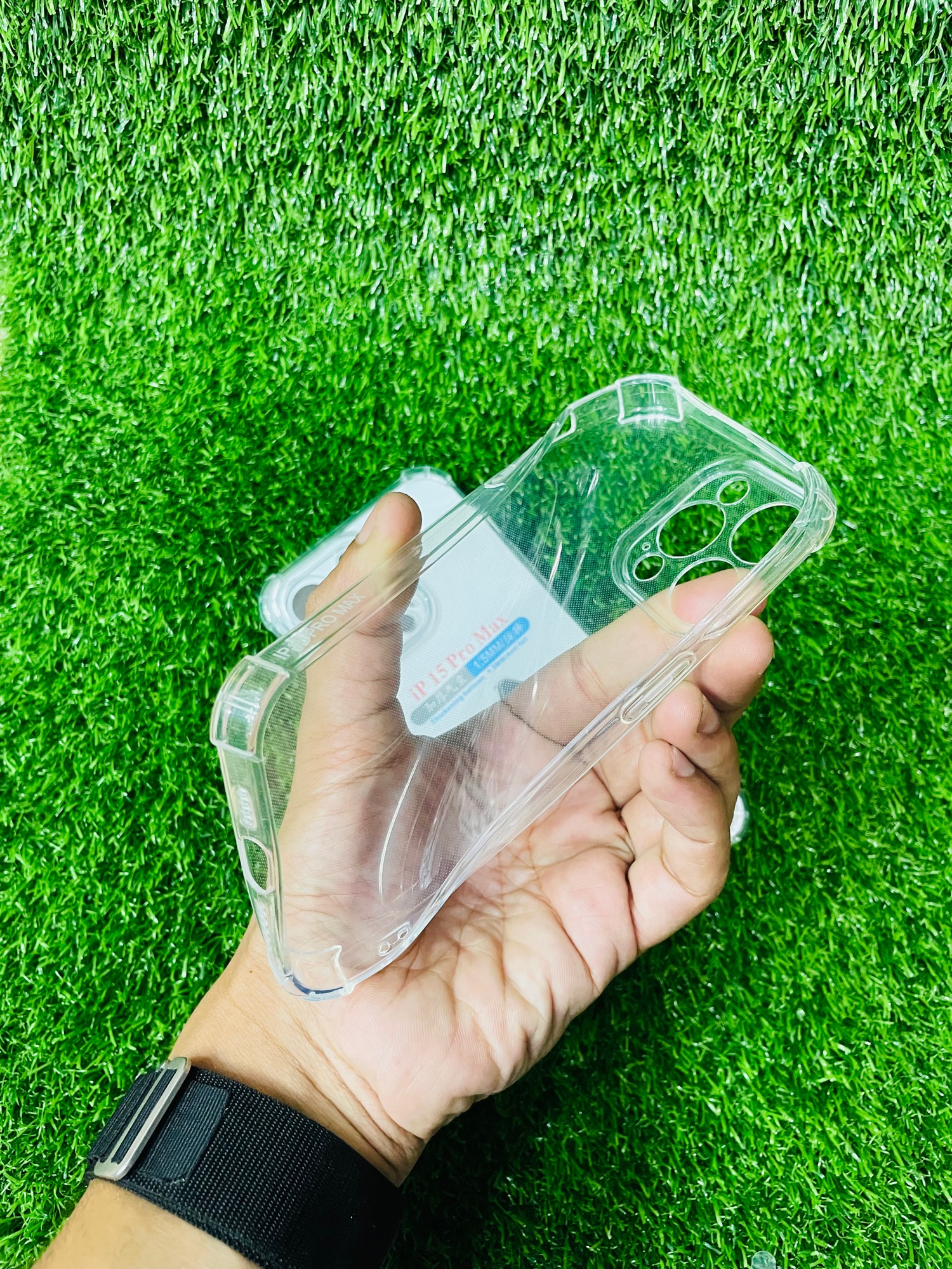 Picture of For IPhone 15 Pro Max Soft Transparent Shockproof Tpu Back Case/Cover  Water Colour, With Camera Bumper protection.