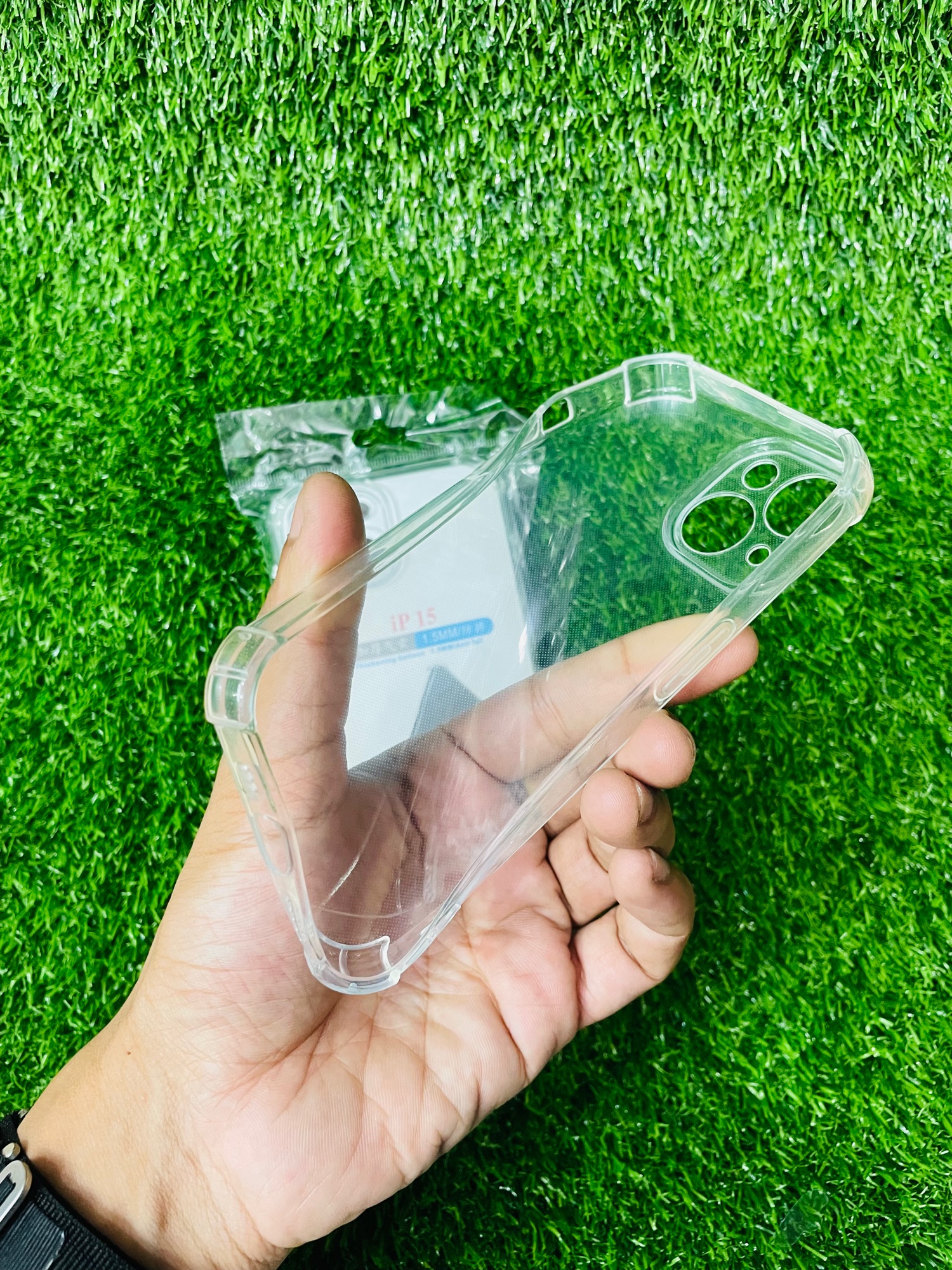 Picture of For iPhone 15 Soft Transparent Shockproof Tpu Back Case/Cover  Water Colour, With Camera Bumper protection.