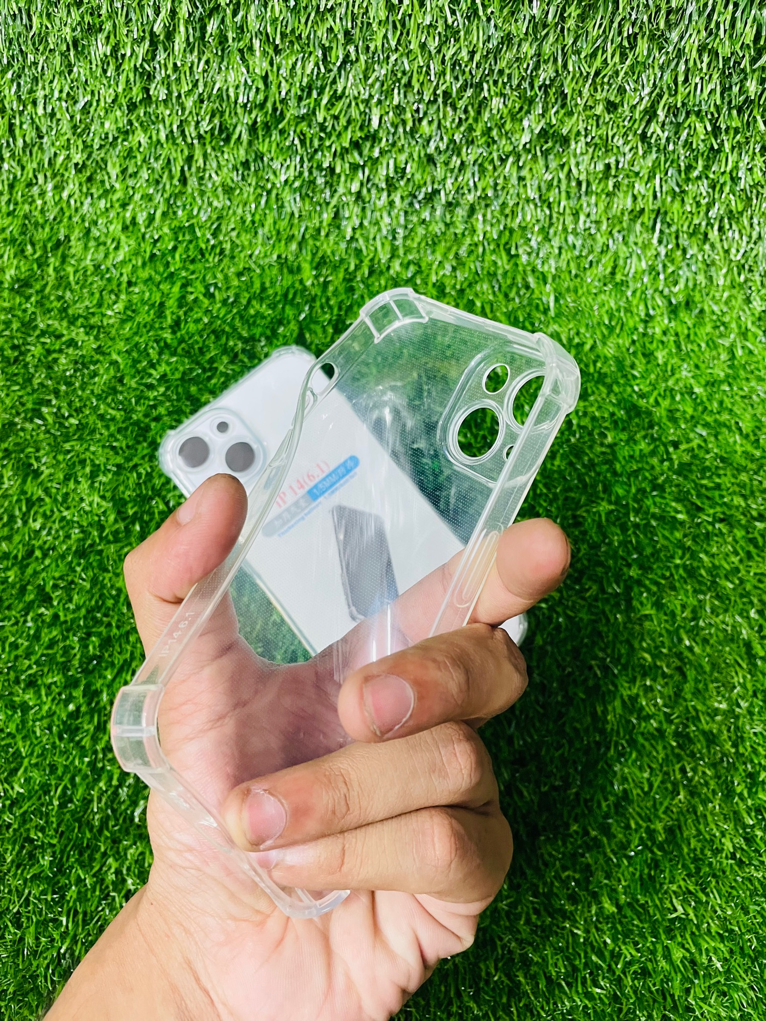 Picture of For IPhone 14 Soft Transparent Shockproof Tpu Back Case/Cover  Water Colour, With Camera Bumper protection.