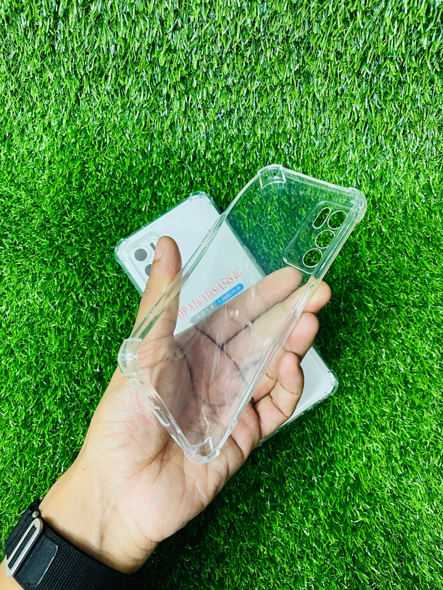 Picture of For Oppo A16/A16S/A54S 4G Soft Transparent Shockproof Tpu Back Case/Cover  Water Colour, With Camera Bumper protection.