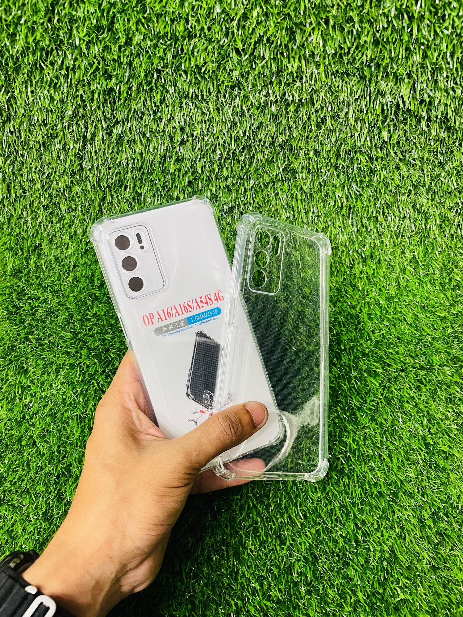 Picture of For Oppo A16/A16S/A54S 4G Soft Transparent Shockproof Tpu Back Case/Cover  Water Colour, With Camera Bumper protection.