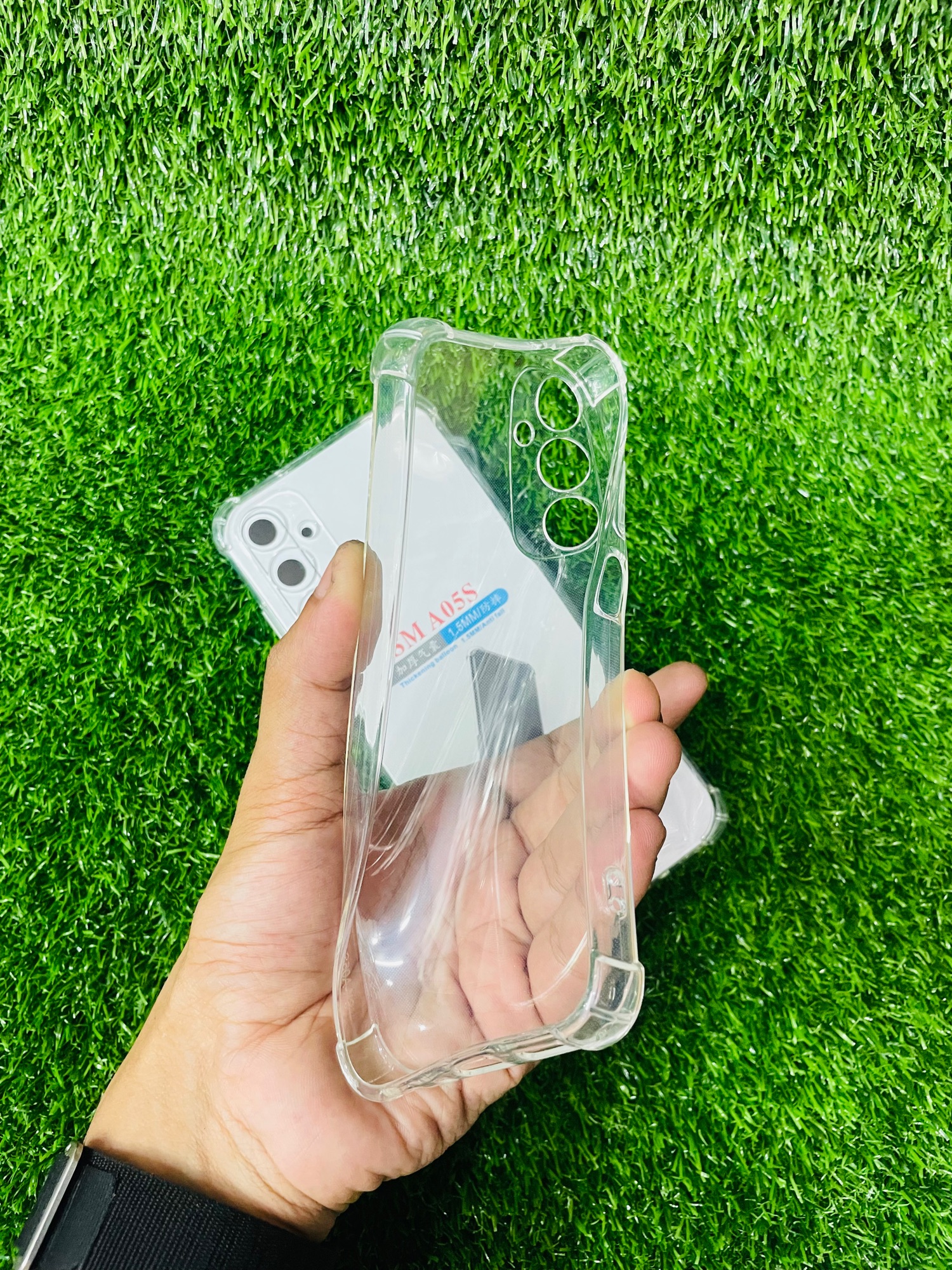 Picture of For Samsung F14(4g)/M14 (4G)/ A05S ,Soft Transparent Shockproof Tpu Back Case/Cover Water Colour, With Camera Bumper protection.