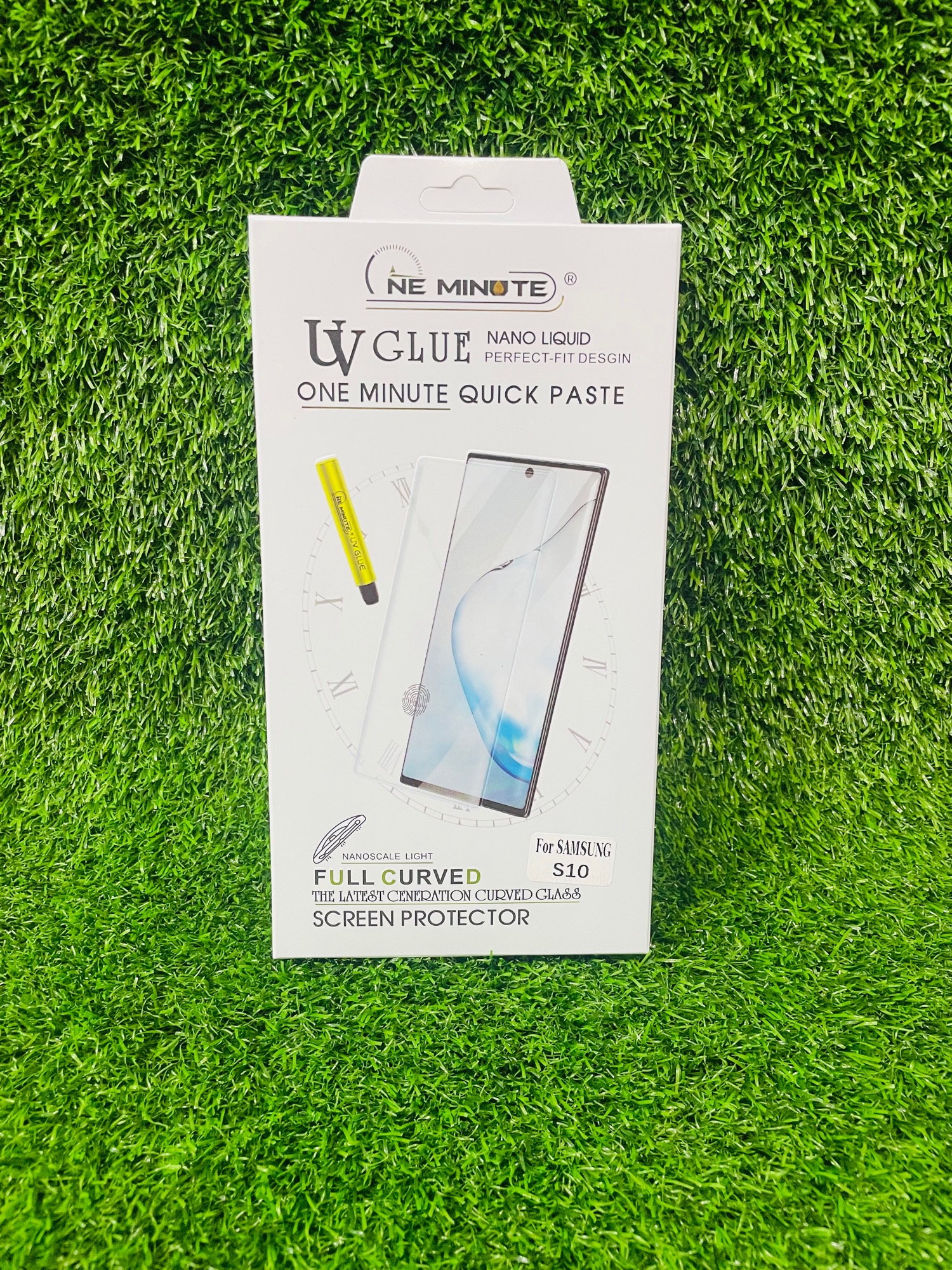 Picture of For SAMSUNG S10 ONE MINUTE QUICK PASTE Full Screen 3D UV Curved Tempered Glass