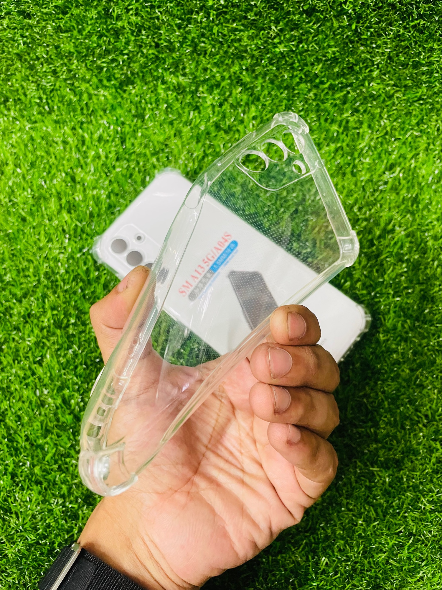 Picture of For Samsung A13 5G/A04S Soft Transparent Shockproof Tpu Back Case/Cover  Water Colour, With Camera Bumper protection.