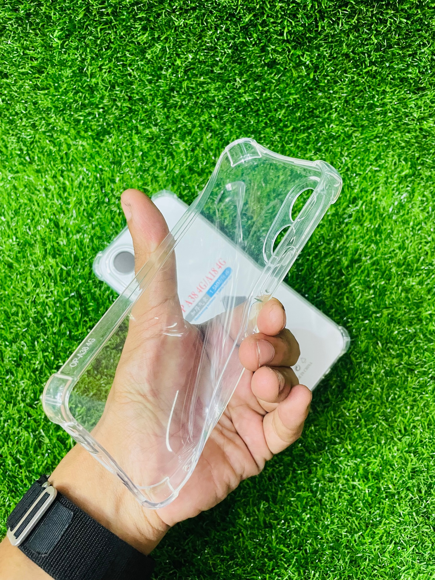 Picture of For  Oppo A38 4G/A18 4G Soft Transparent Shockproof Tpu Back Case/Cover  Water Colour, With Camera Bumper protection.