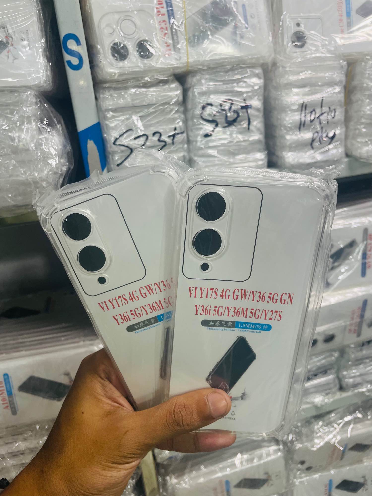 Picture of For Vivo Y17S /Y36 (5G)/Y36i (5G)/Y36 M (5G)/Y27S ,Soft Transparent Shockproof Tpu Back Case/Cover Water Colour, With Camera Bumper protection.