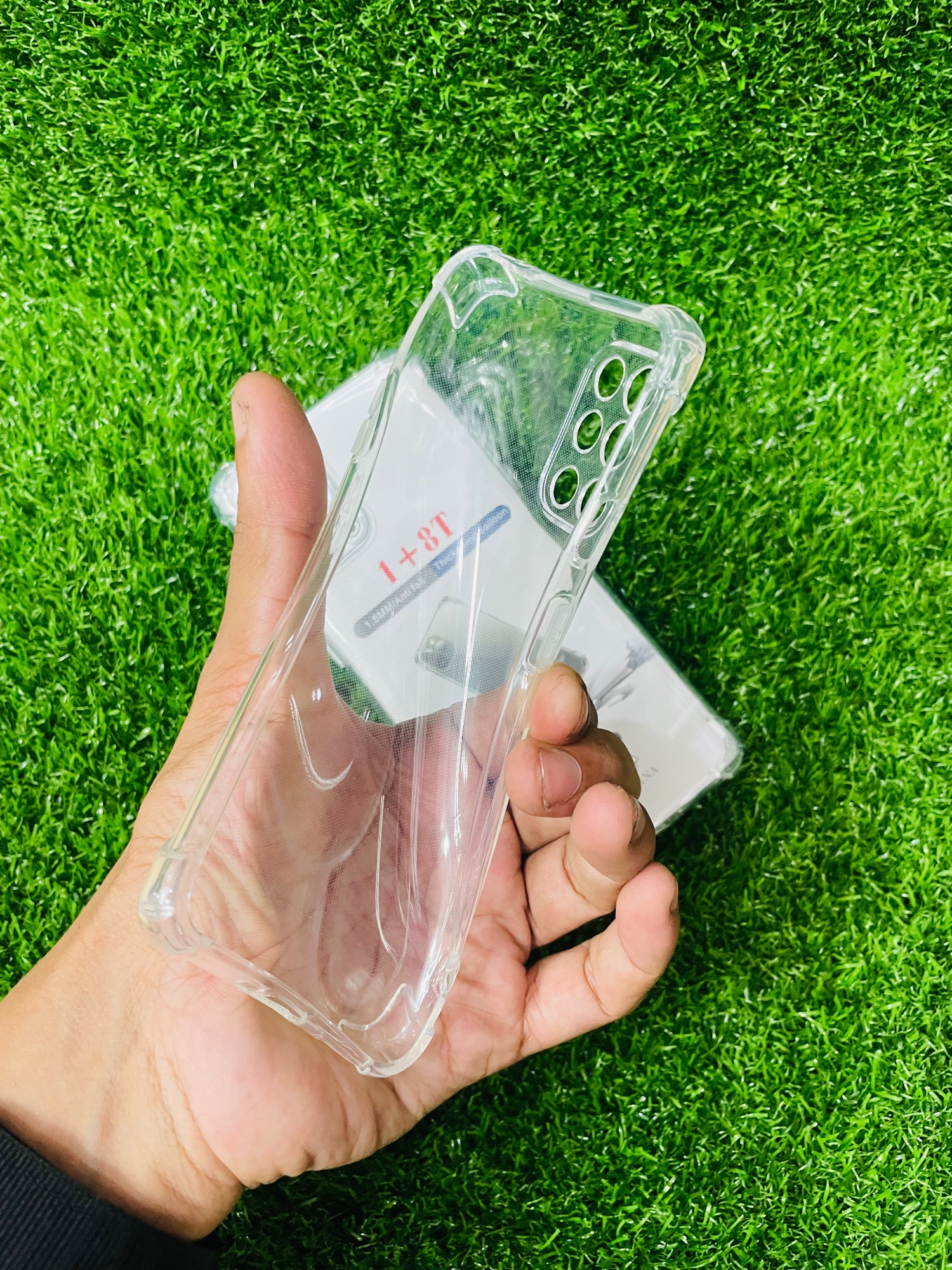 Picture of For Oneplus 8T Soft Transparent Shockproof Tpu Back Case/Cover  Water Colour, With Camera Bumper protection.