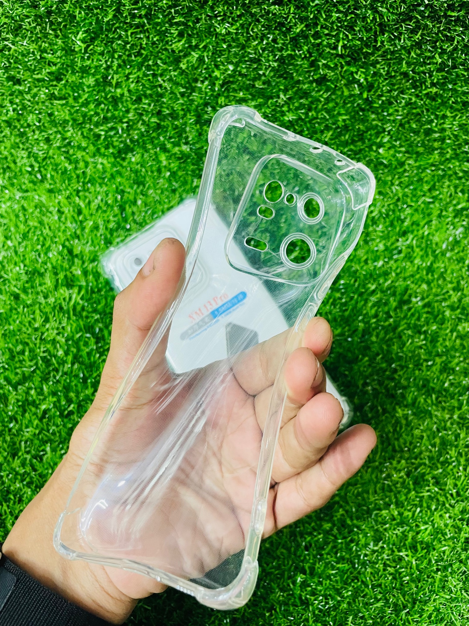 Picture of For Redmi 13 pro  Soft Transparent Shockproof Tpu Back Case/Cover  Water Colour, With Camera Bumper protection.