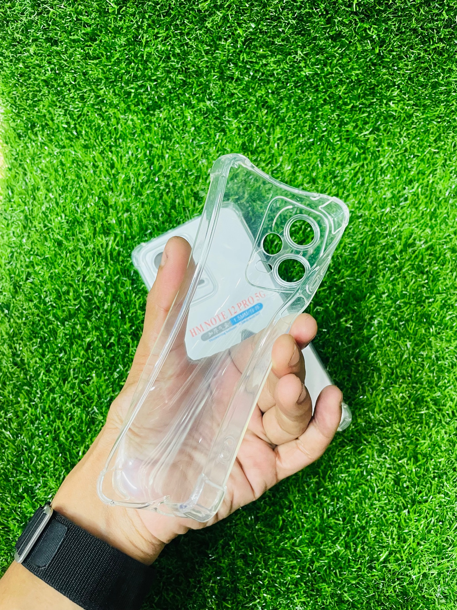 Picture of For Redmi NOTE 12 PRO 5G Soft Transparent Shockproof Tpu Back Case/Cover  Water Colour, With Camera Bumper protection.