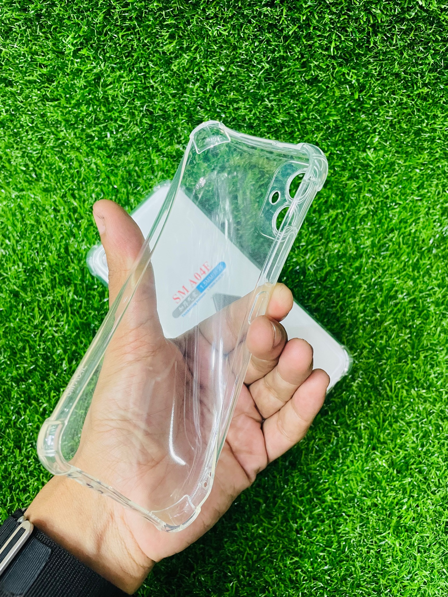 Picture of For Samsung A04E Soft Transparent Shockproof Tpu Back Case/Cover  Water Colour, With Camera Bumper protection.