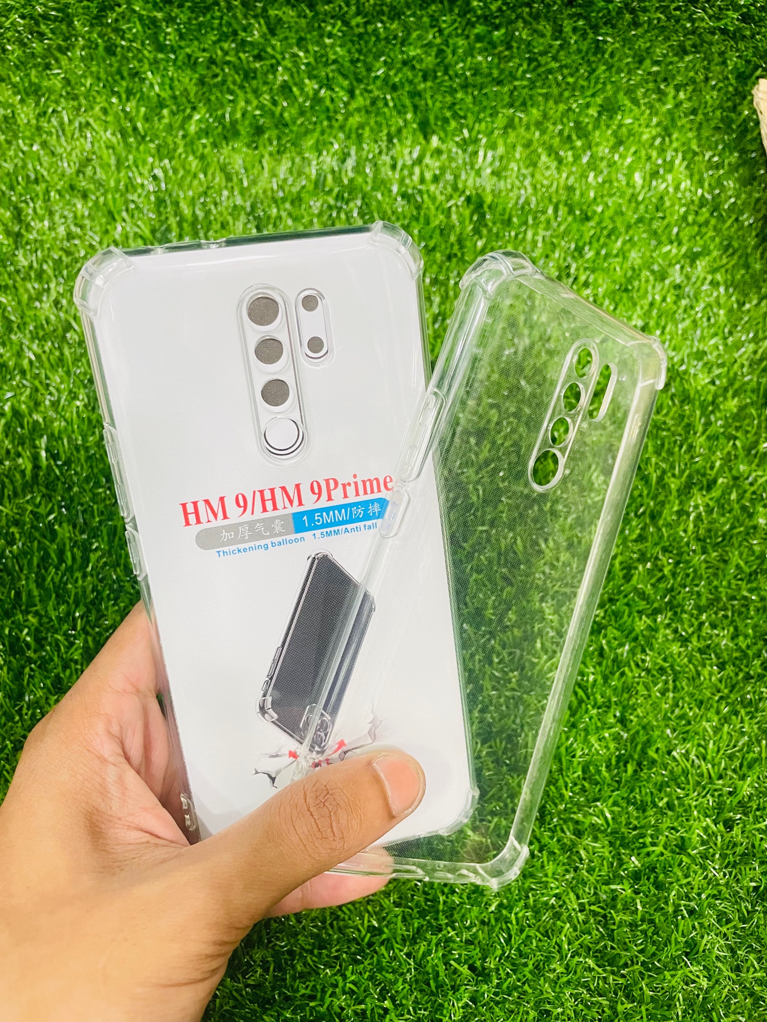 Picture of For Redmi 9/Redmi 9Prime Soft Transparent Shockproof Tpu Back Case/Cover  Water Colour, With Camera Bumper protection.