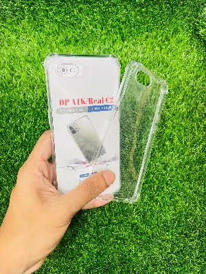 Picture of For Oppo A1K/Realme C2 Soft Transparent Shockproof Tpu Back Case/Cover  Water Colour, With Camera Bumper protection.