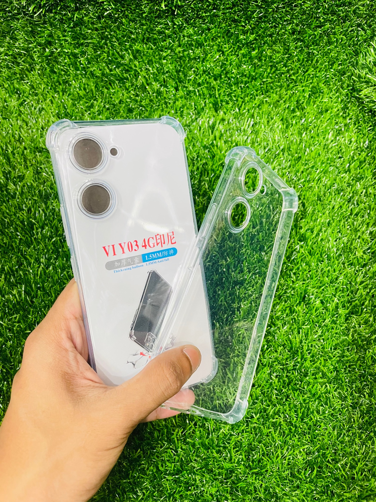 Picture of For Vivo Y37/ Y03 (4G)/Y18E (4G)/ Y18 (4G)Y18S,Soft Transparent Shockproof Tpu Back Case/Cover Water Colour, With Camera Bumper protection.