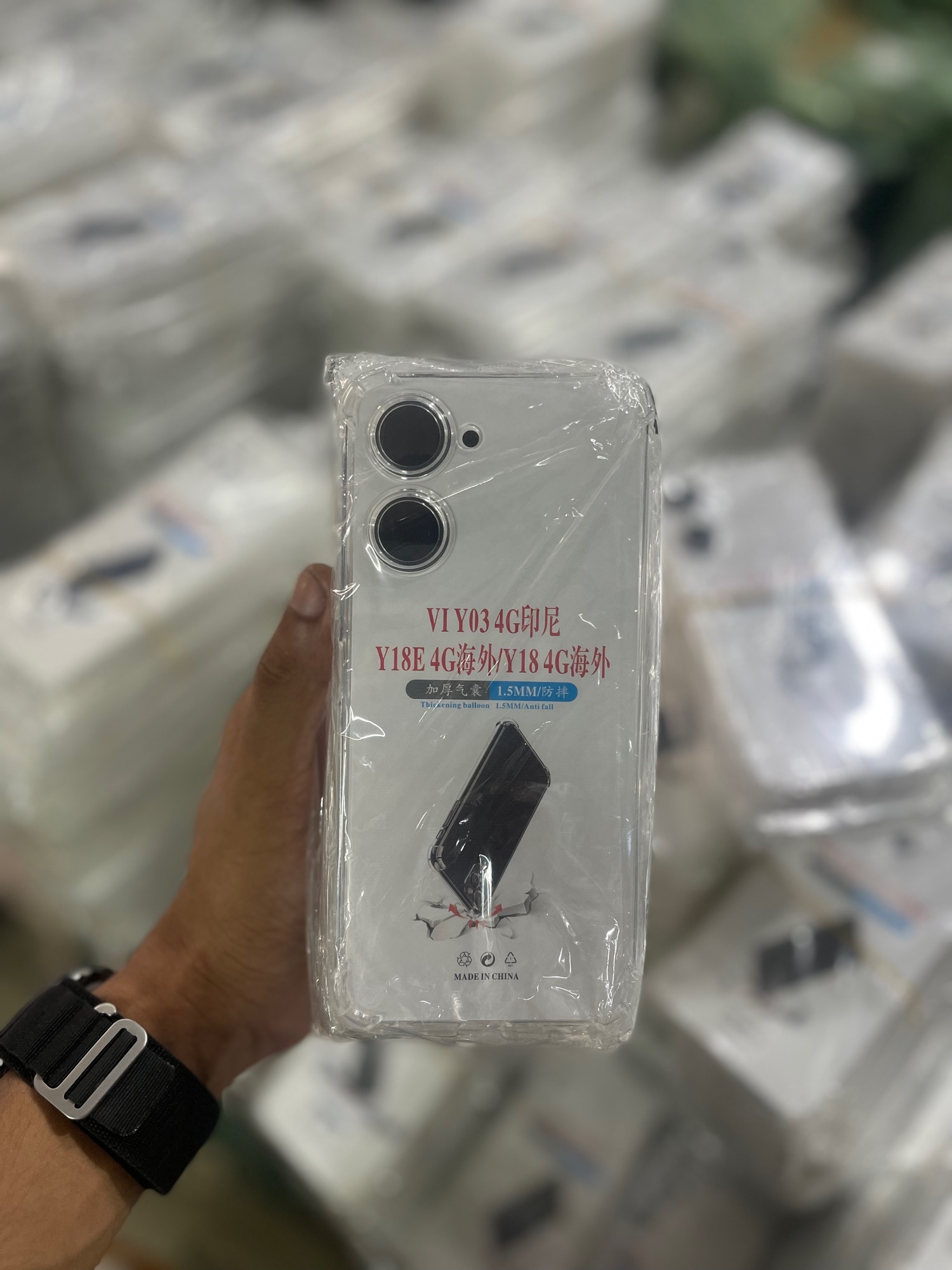 Picture of For Vivo Y37/ Y03 (4G)/Y18E (4G)/ Y18 (4G)Y18S,Soft Transparent Shockproof Tpu Back Case/Cover Water Colour, With Camera Bumper protection.