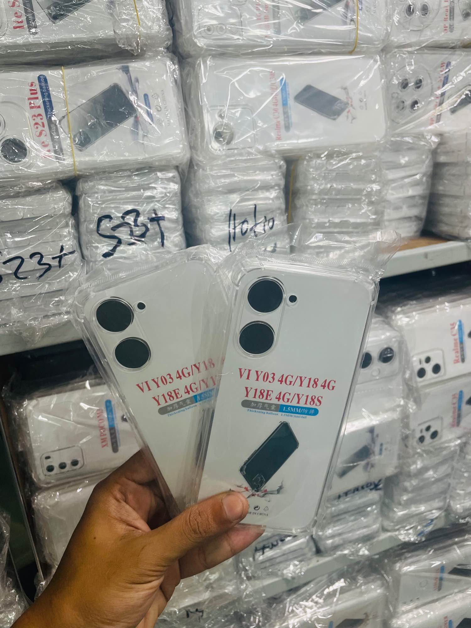 Picture of For Vivo Y37/ Y03 (4G)/Y18E (4G)/ Y18 (4G)Y18S,Soft Transparent Shockproof Tpu Back Case/Cover Water Colour, With Camera Bumper protection.