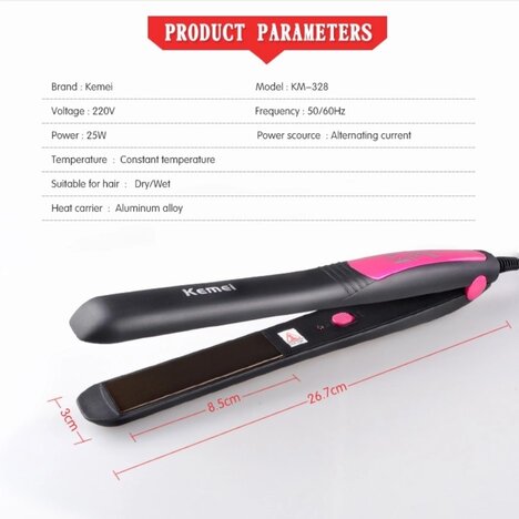 kemei Km-328 Professional Hair Straightener Cosmetic Shopping Zone online shop bangladeshothoba.com