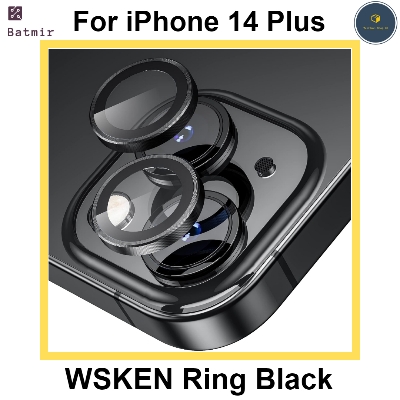 Picture of For Apple iPhone 14 Plus Black WSKEN Ring Alloy Ultra Thin Camera Lens Protector