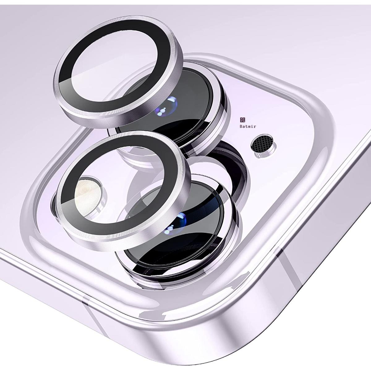 Picture of For Apple iPhone 14 Purple WSKEN Ring Alloy Ultra Thin Camera Lens Protector