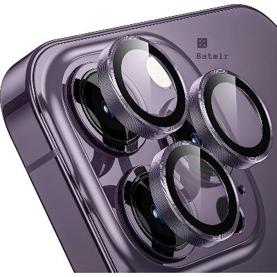 Picture of For Apple iPhone 14 Pro Max Purple WSKEN Ring Alloy Ultra Thin Camera Lens Protector