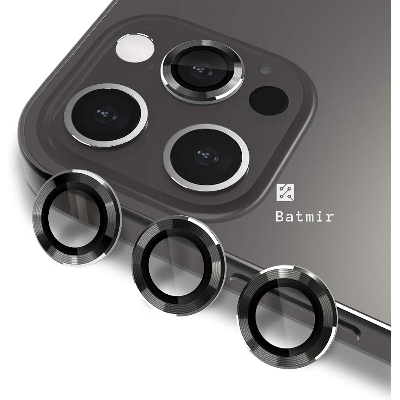 Picture of For Apple iPhone 12 Pro Camera Protector WSKEN Metal Ring Tempered Glass Camera Lens Protector