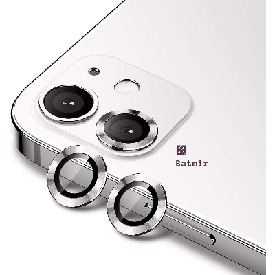 Picture of For Apple iPhone 11 White Camera Protector WSKEN Metal Ring Tempered Glass Camera Lens Protector