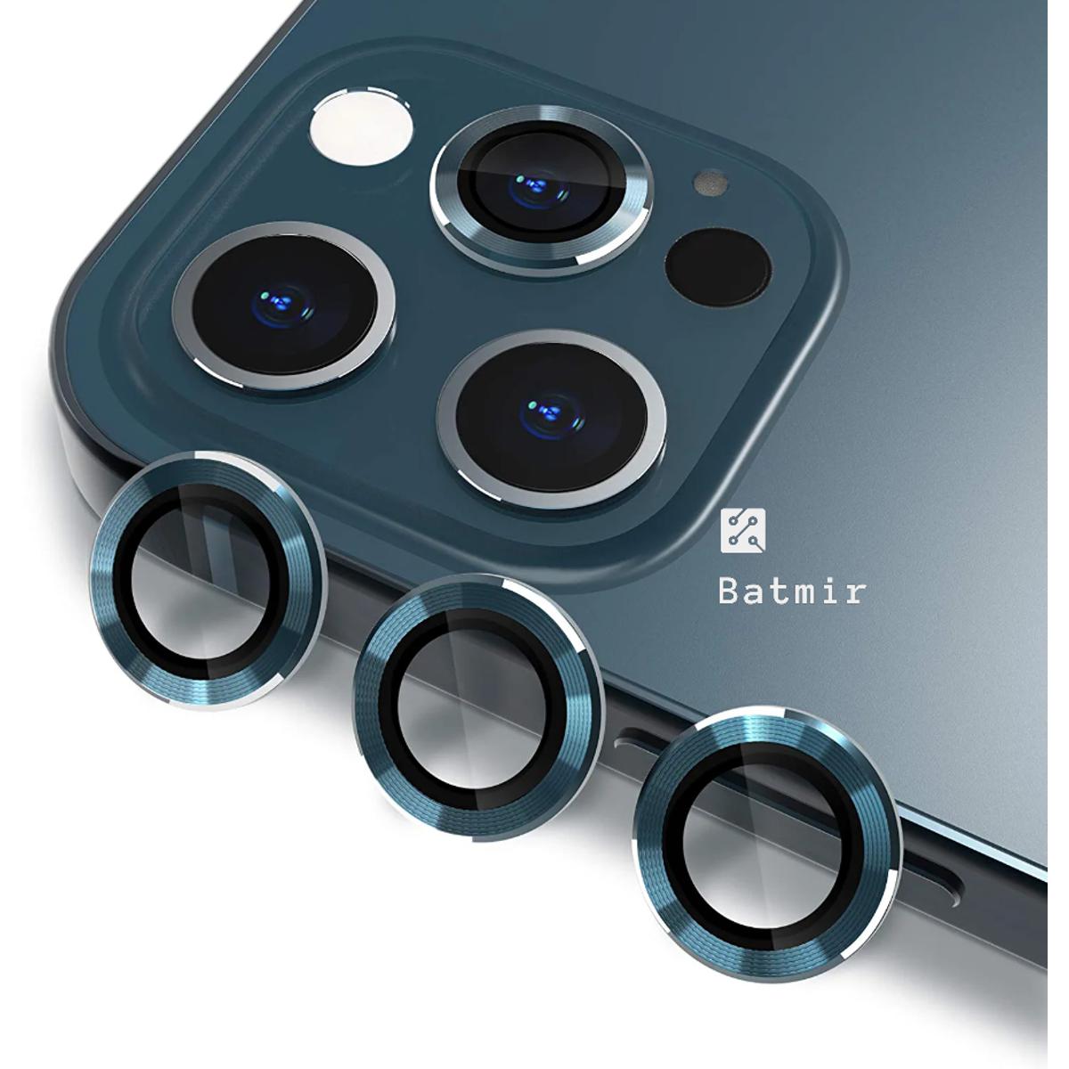 Picture of For Apple iPhone 12 Pro Max Camera Protector WSKEN Metal Ring Tempered Glass Camera Lens Protector