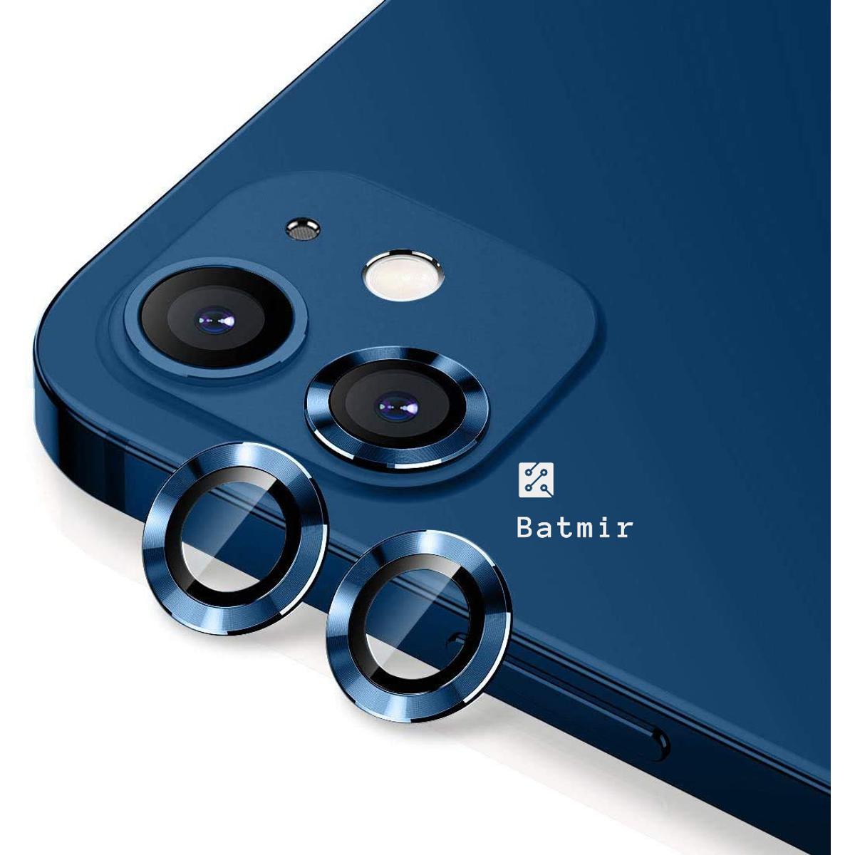 Picture of For Apple iPhone 12 Mini Blue Camera Protector WSKEN Metal Ring Tempered Glass Camera Lens Protector