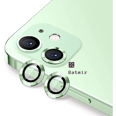 Picture of For Apple iPhone 11 Green Camera Protector WSKEN Metal Ring Tempered Glass Camera Lens Protector