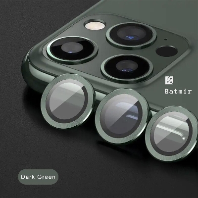 Picture of For Apple iPhone 11 Pro Max Camera Protector WSKEN Metal Ring Tempered Glass Camera Lens Protector