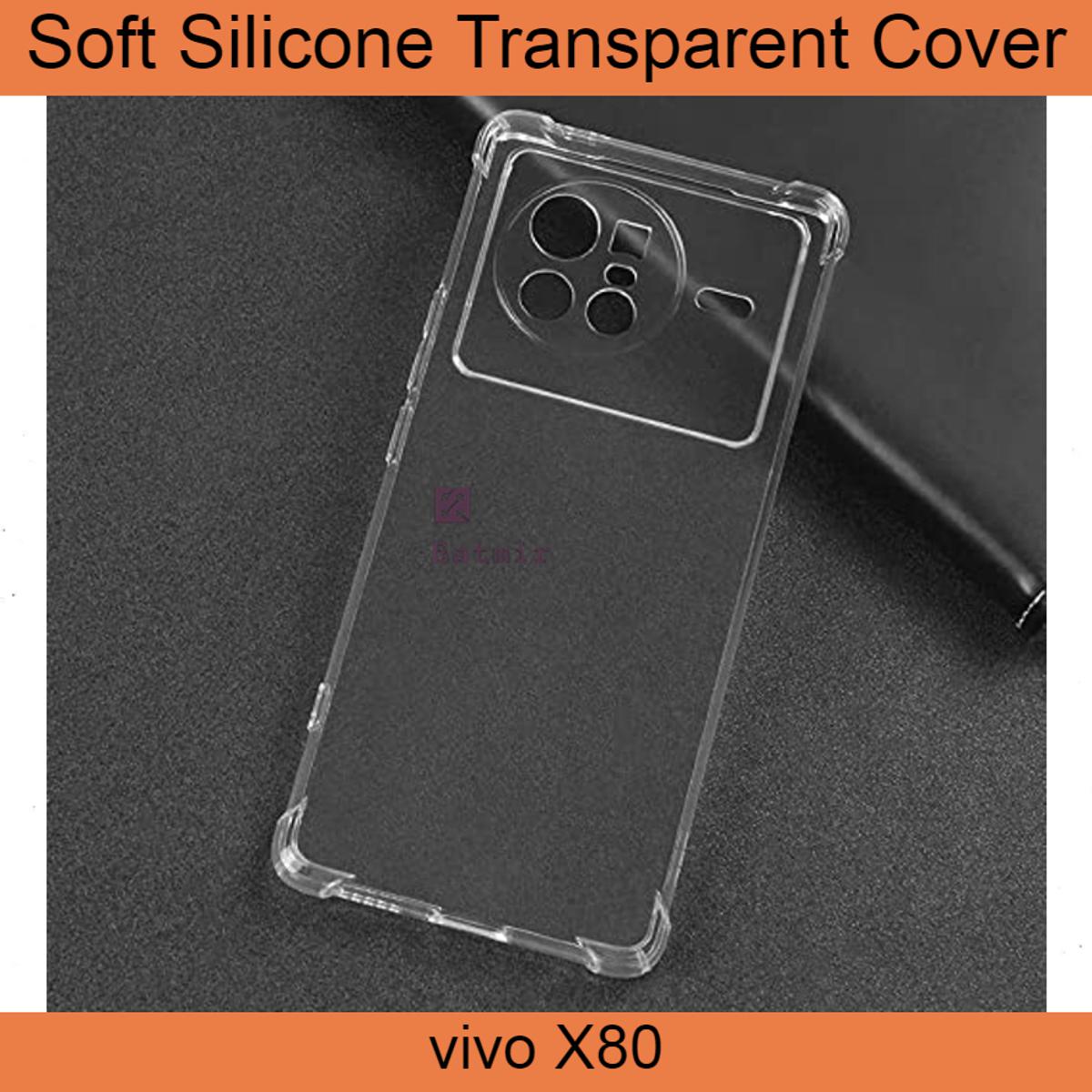 Picture of For vivo X80 Back Cover Soft Flexible Transparent Silicone Case