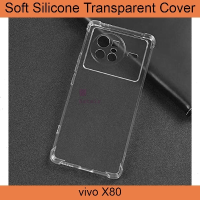 Picture of For vivo X80 Back Cover Soft Flexible Transparent Silicone Case