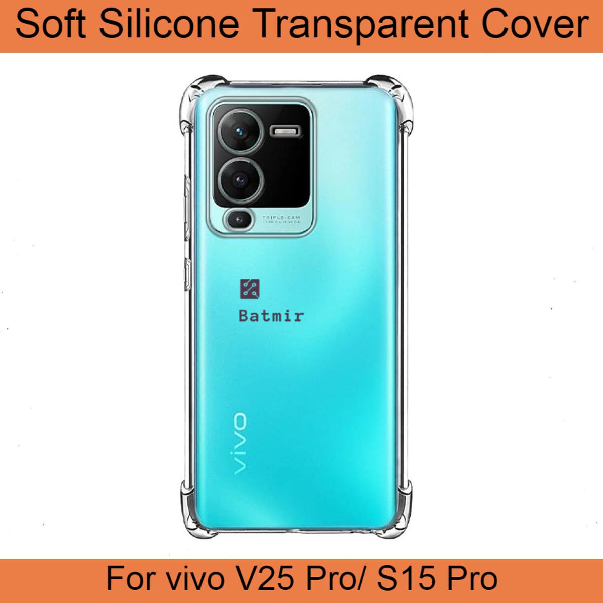 Picture of For vivo S15 Pro / vivo V25 Pro Back Cover Soft Flexible Transparent Silicone Case
