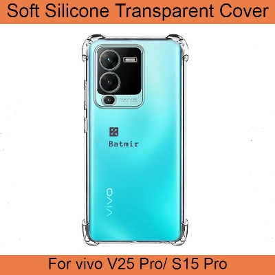 Picture of For vivo S15 Pro / vivo V25 Pro Back Cover Soft Flexible Transparent Silicone Case