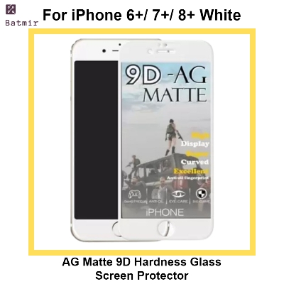 Picture of For Apple iPhone 6 Plus/ iPhone 6s Plus/ iPhone 7 Plus/ iPhone 8 Plus White AG Matte Full Screen Premium 9H Hardness Tempered Glass Screen Protector