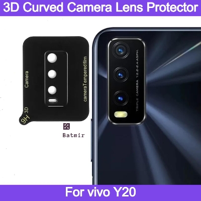 Picture of For vivo Y20 3D Curved Camera Lens Protector Lens Shield Latest Generation Curvy Border Glass Membrane HD Tempered Glass Camera Full Lens Protector
