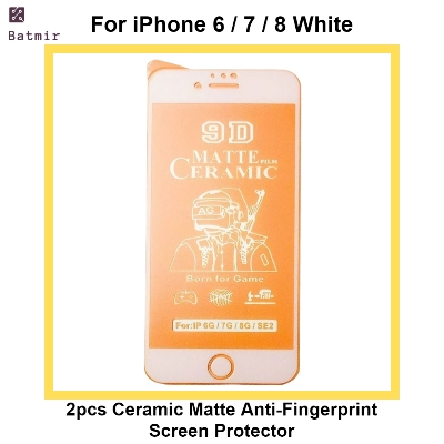 Picture of For Apple iPhone 6/ iPhone 7/ iPhone 8 White 2pcs Ceramic Matte Anti-Fingerprint Front Screen Protector (Not Glass)