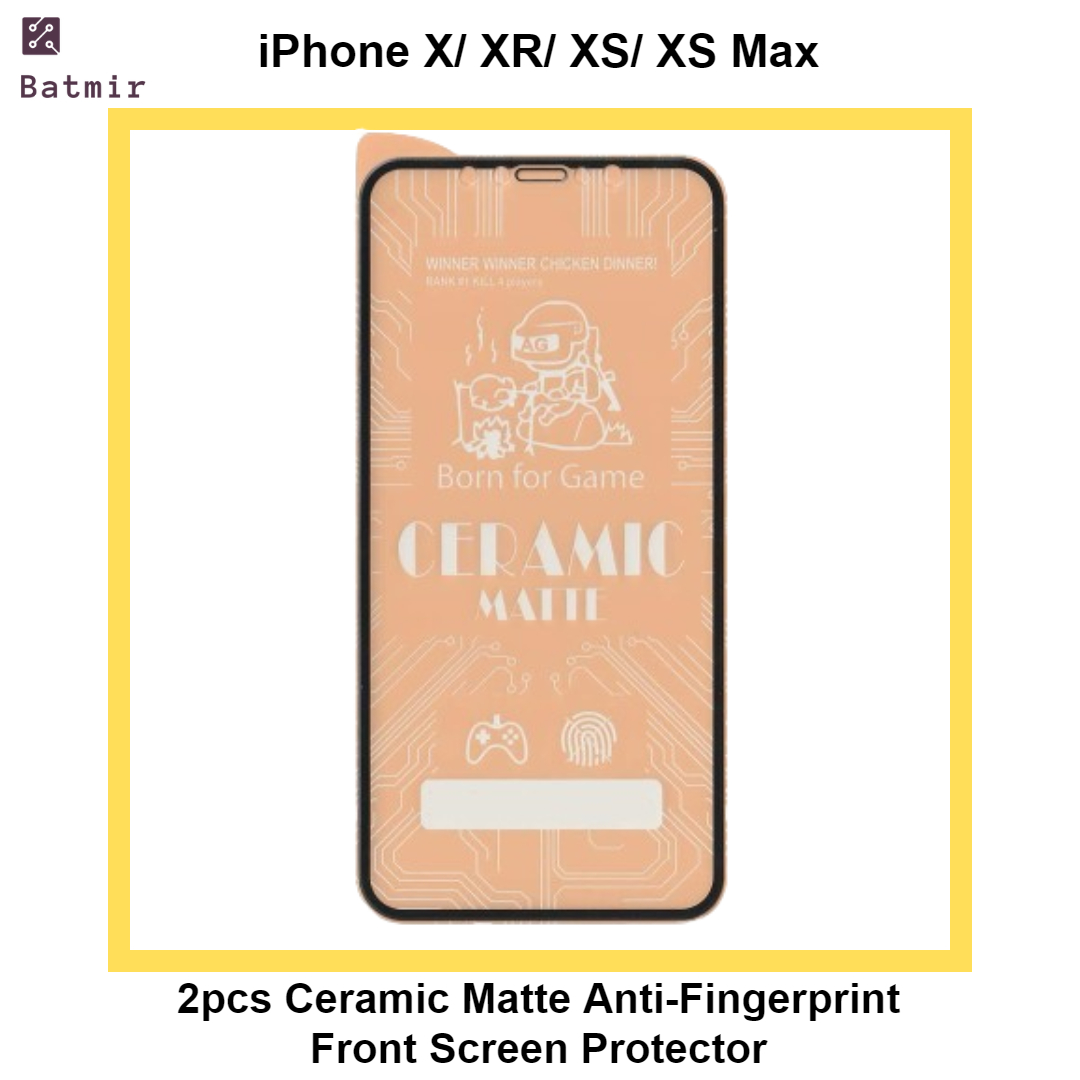 Picture of For Apple iPhone X/ iPhone XR/ iPhone XS/ iPhone XS Max 2pcs Ceramic Matte Anti-Fingerprint Front Screen Protector (Not Glass)
