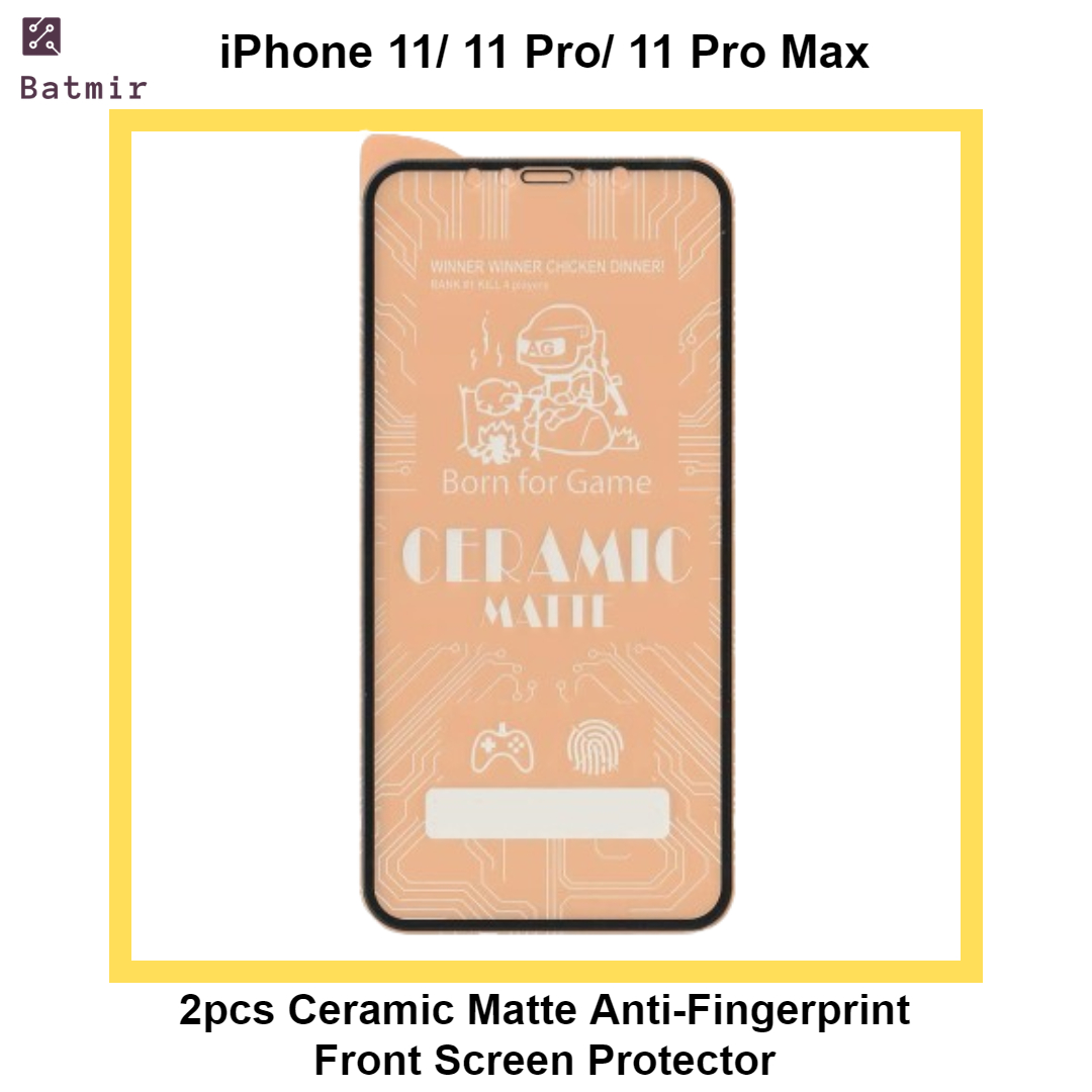Picture of For Apple iPhone 11/ iPhone 11 Pro/ iPhone 11 Pro Max 2pcs Ceramic Matte Anti-Fingerprint Front Screen Protector (Not Glass)